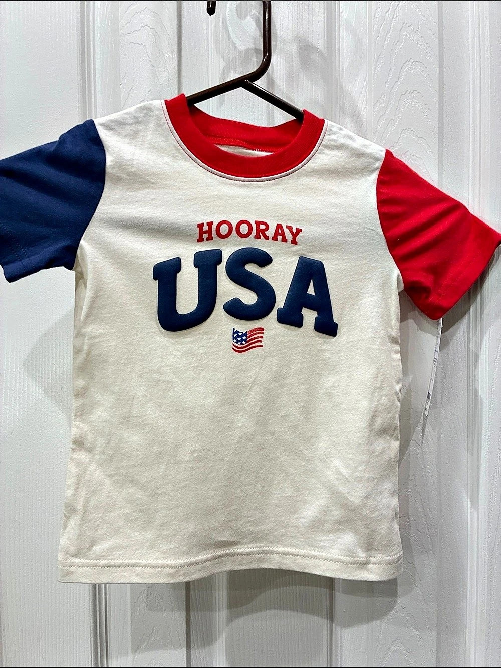 Carter's Hooray USA Tee Boys 2T White & Red
